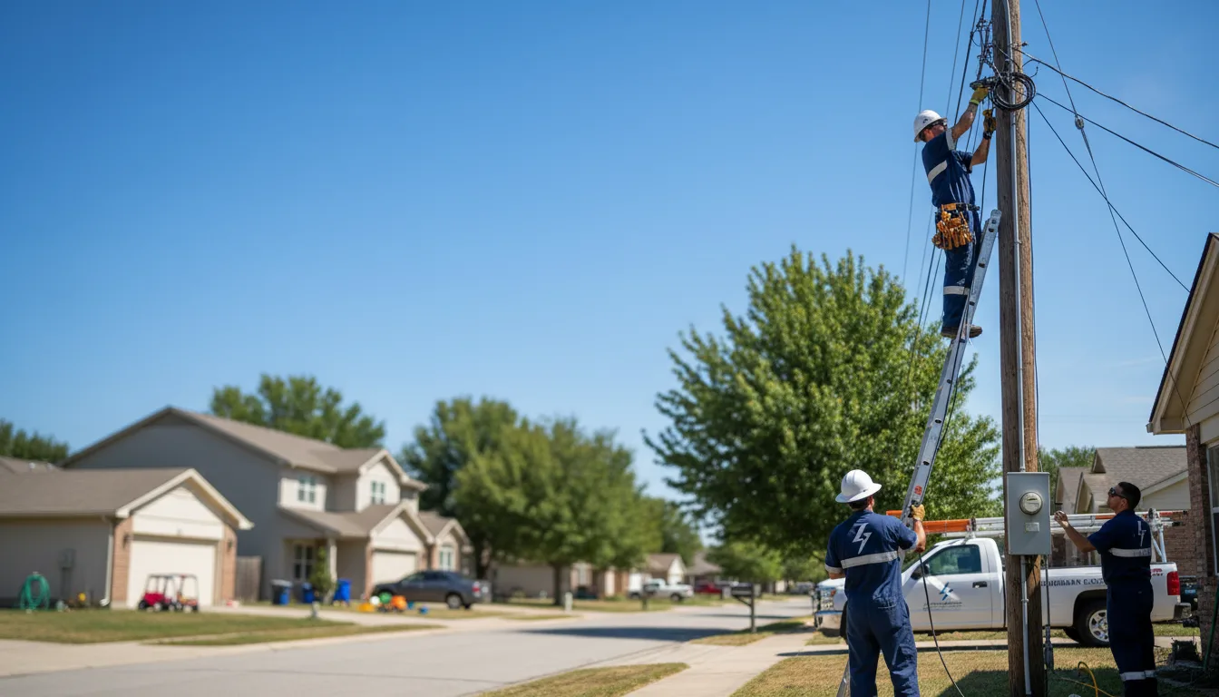Residential electrician providing installation services in Anahuac, TX